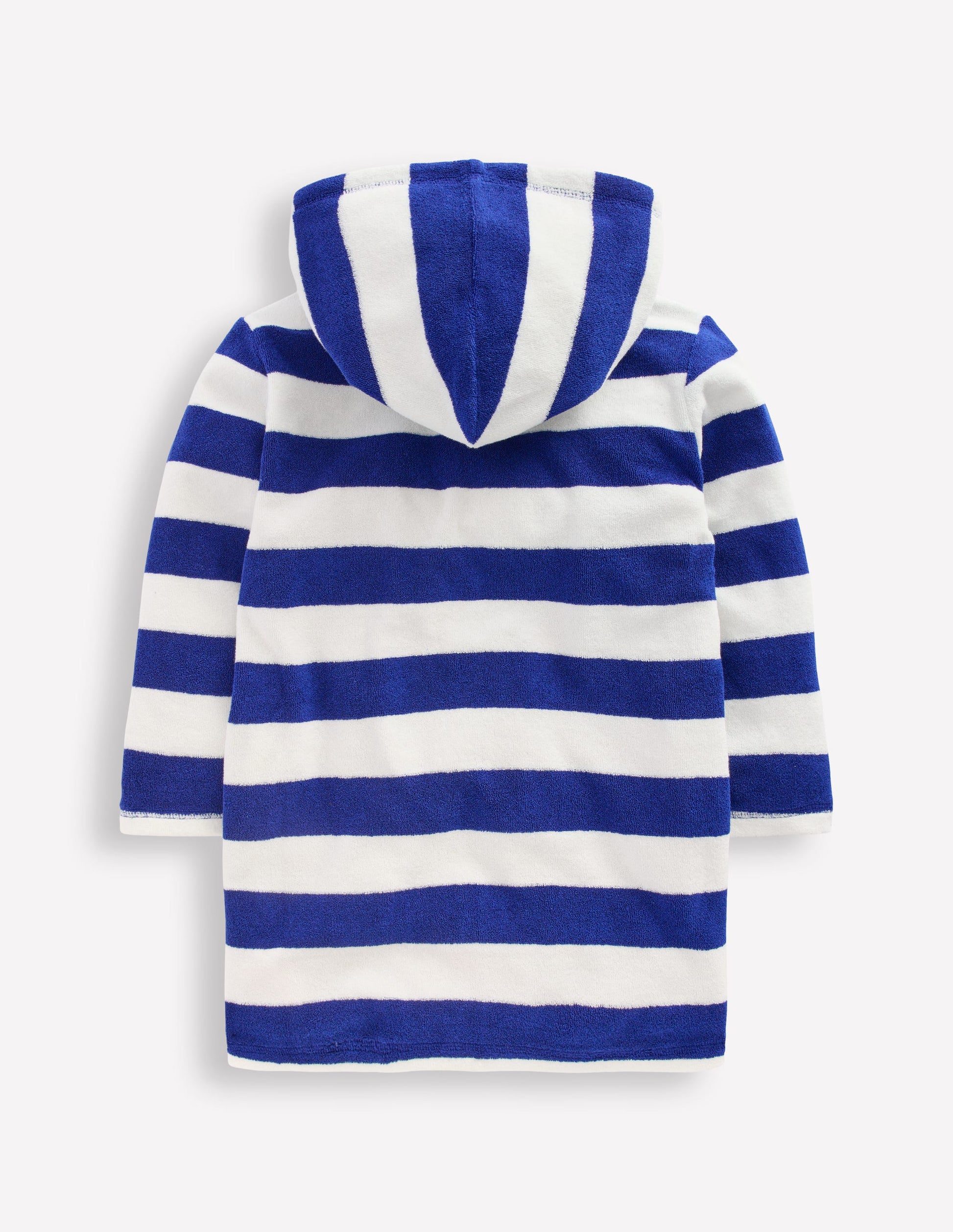 Towelling Zip-Up Throw-On-Sapphire Blue Stripe-2