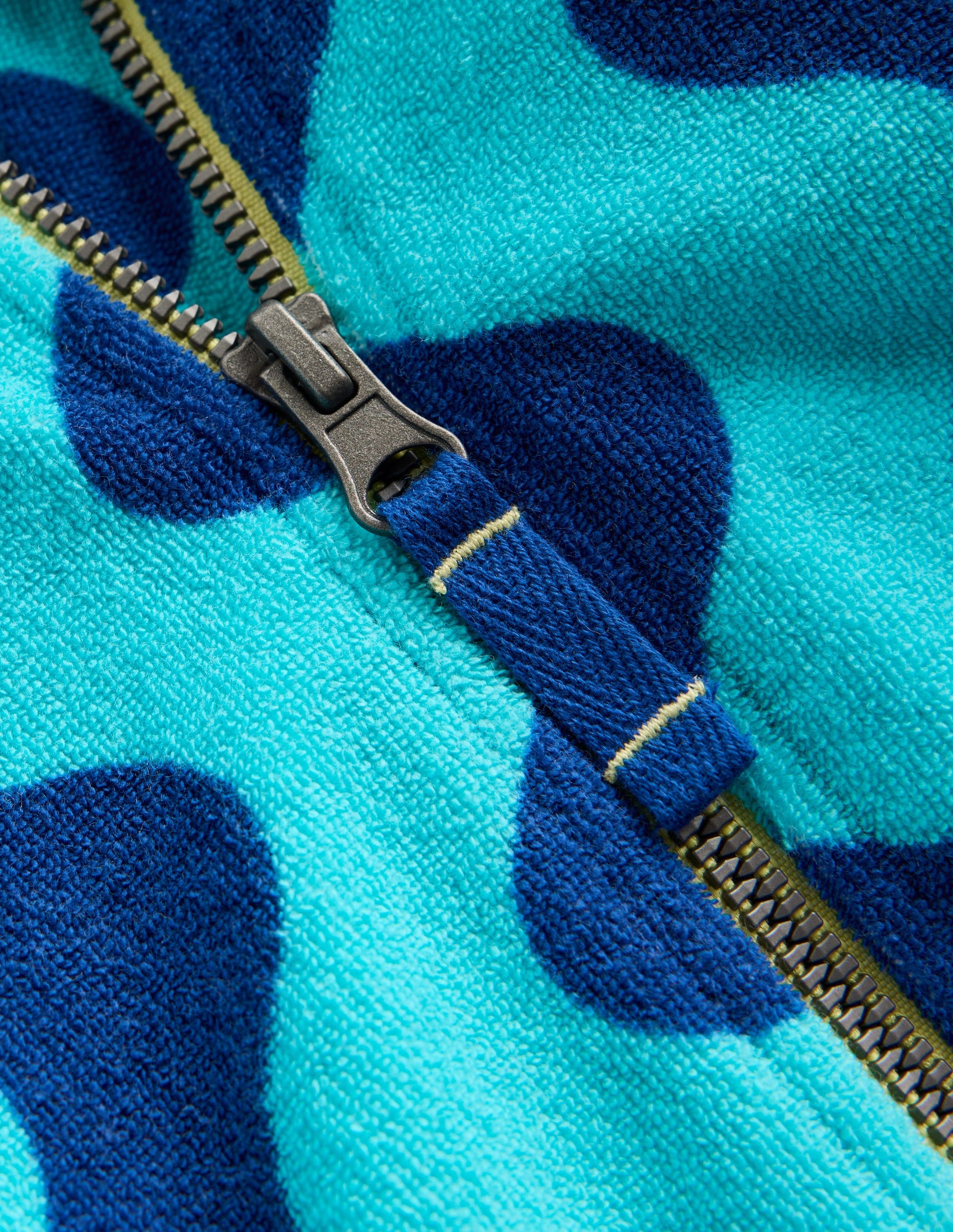 Towelling Zip-Up Throw-On-Blue Waves-3