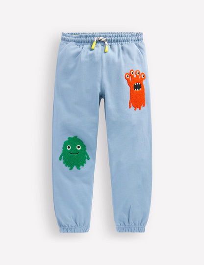 Fun Joggers-French Blue Monster Applique-4