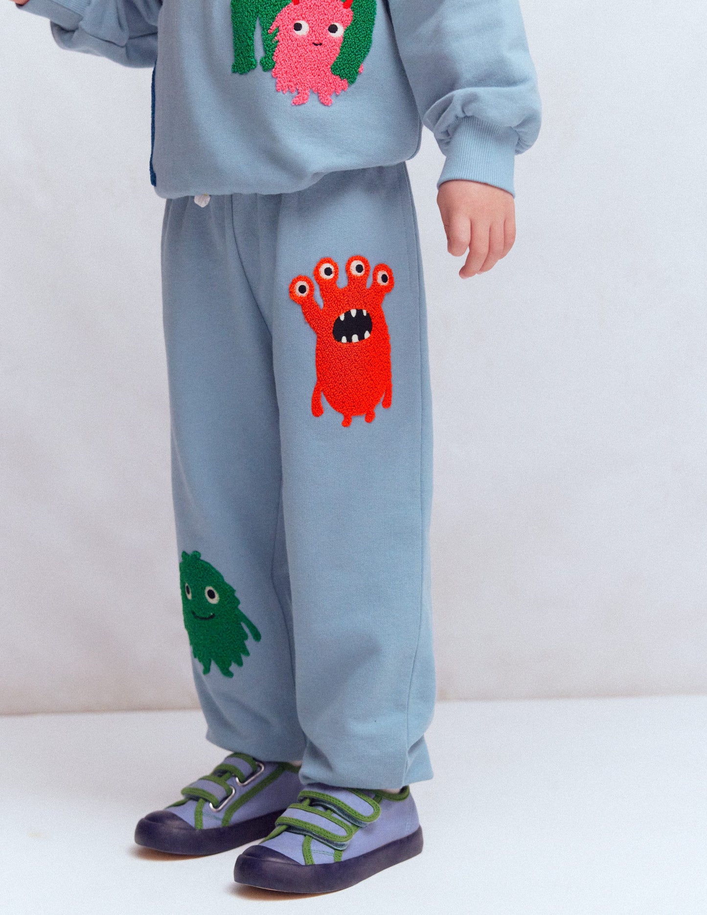 Fun Joggers-French Blue Monster Applique