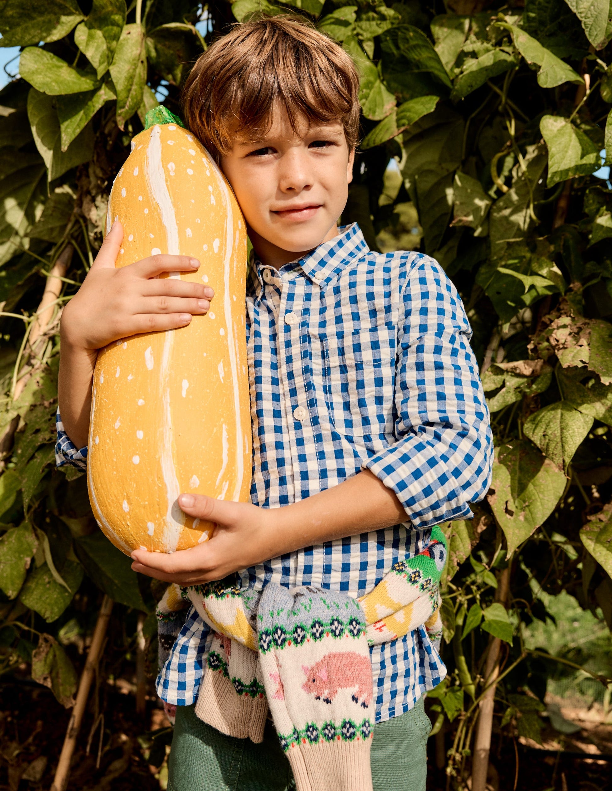 Cotton Shirt-Blue Gingham-1