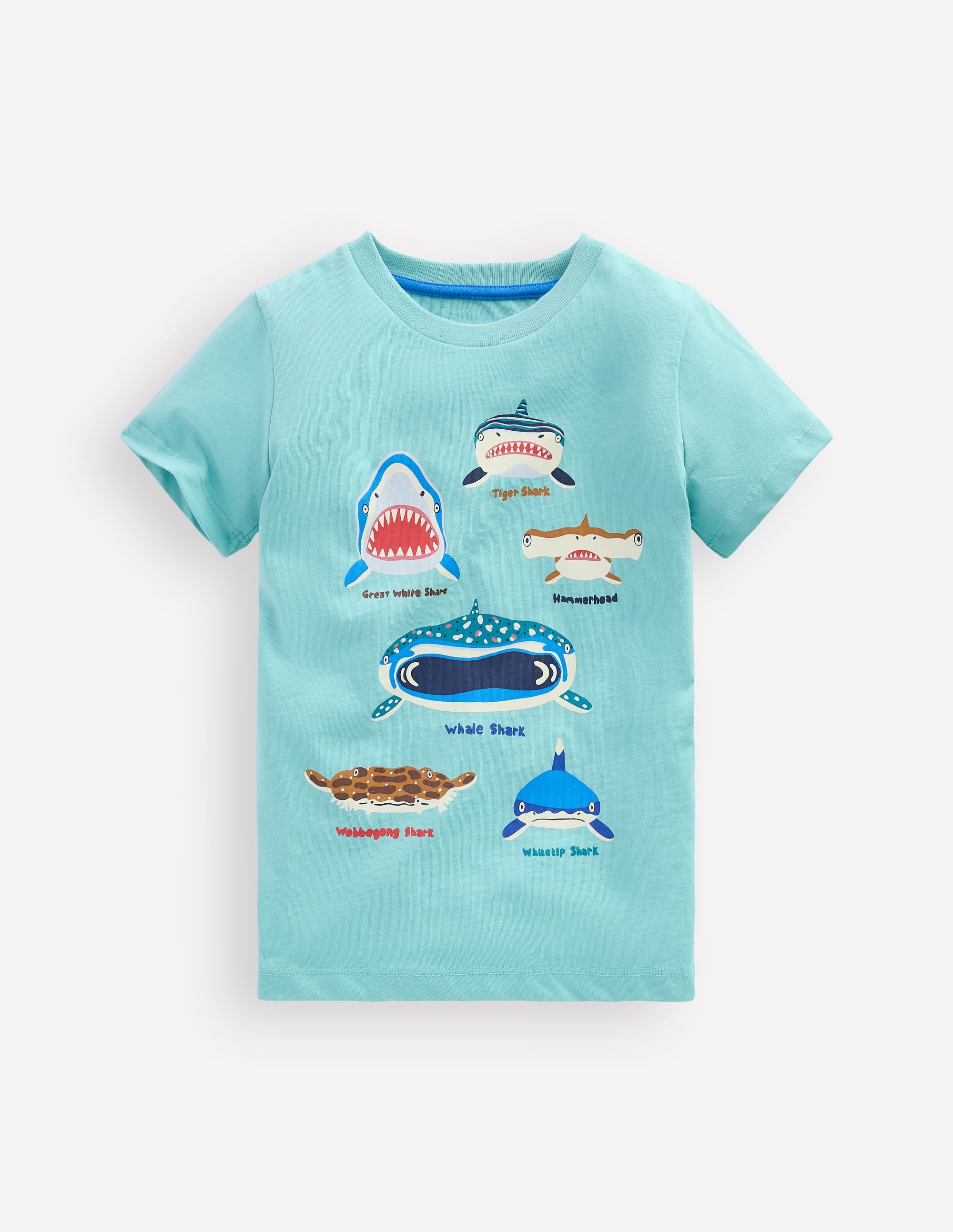 Glow-In-The-Dark T-shirt-Nile blue Sharks - Image 1