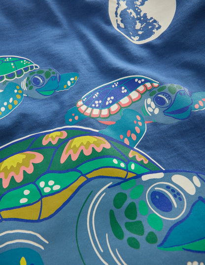 Glow-In-The-Dark T-shirt-True Navy Turtles-3