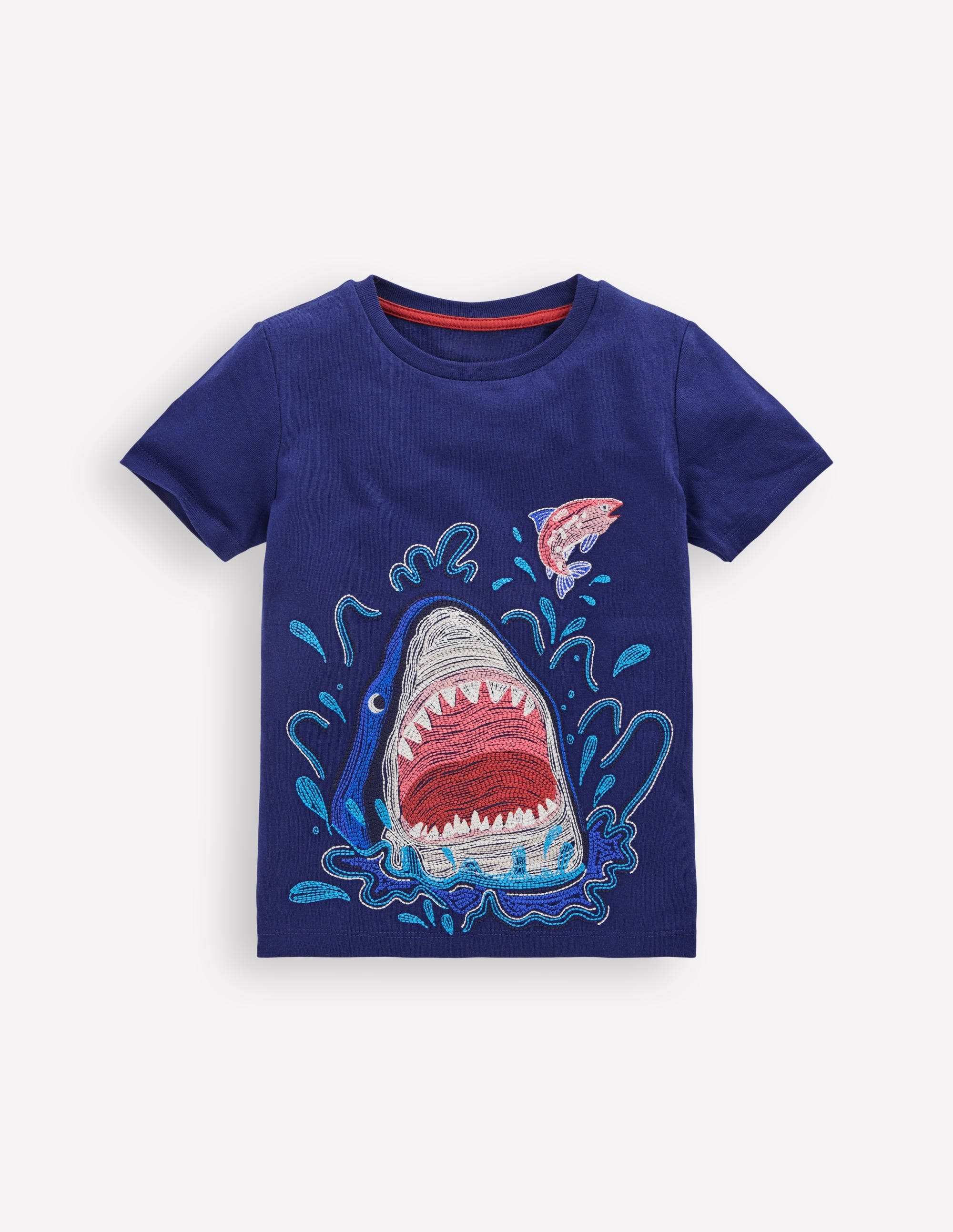 Glow Superstitch T-Shirt-College Navy Shark - Image 1