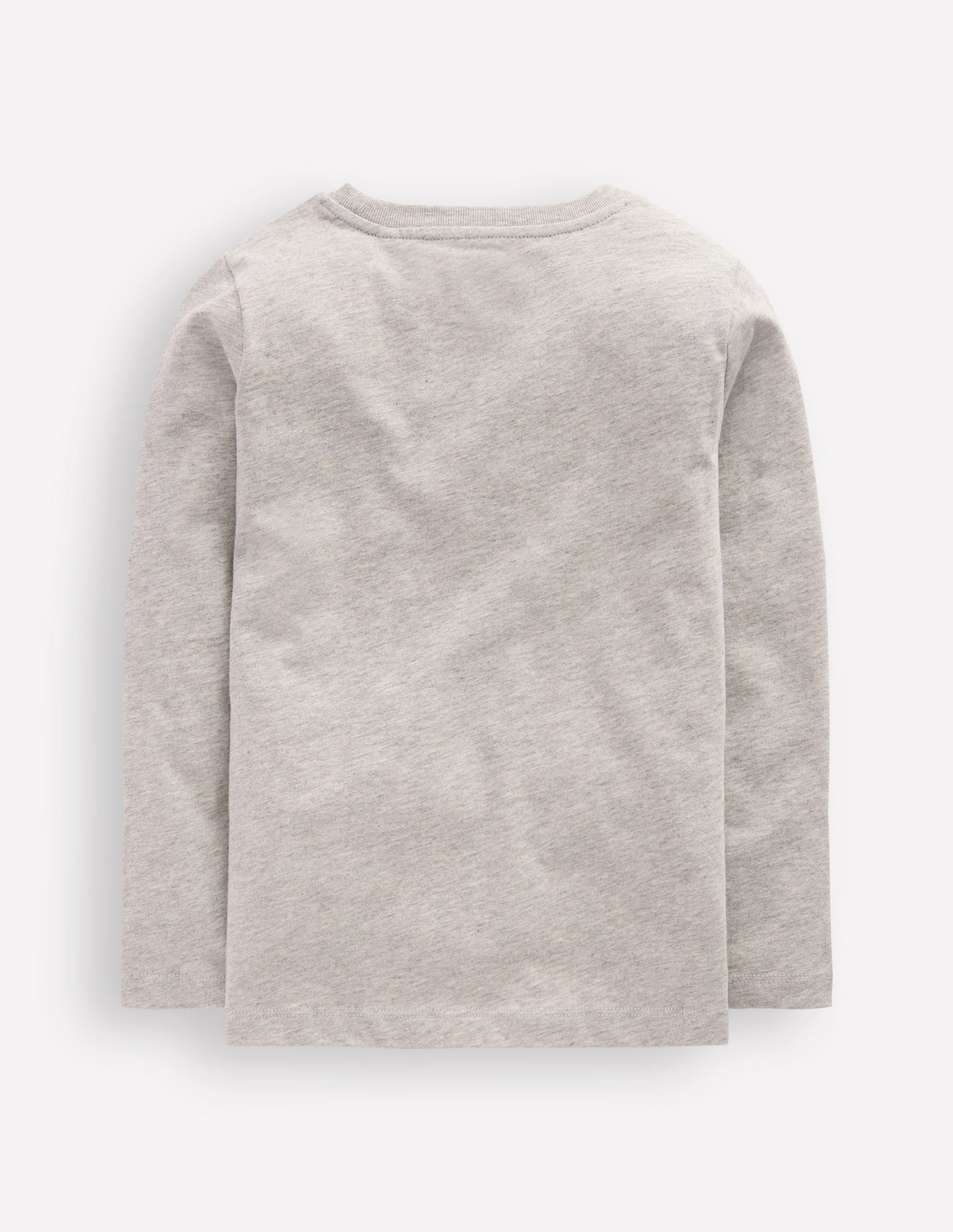 Long Sleeve Printed T-shirt-Grey Marl Tractor