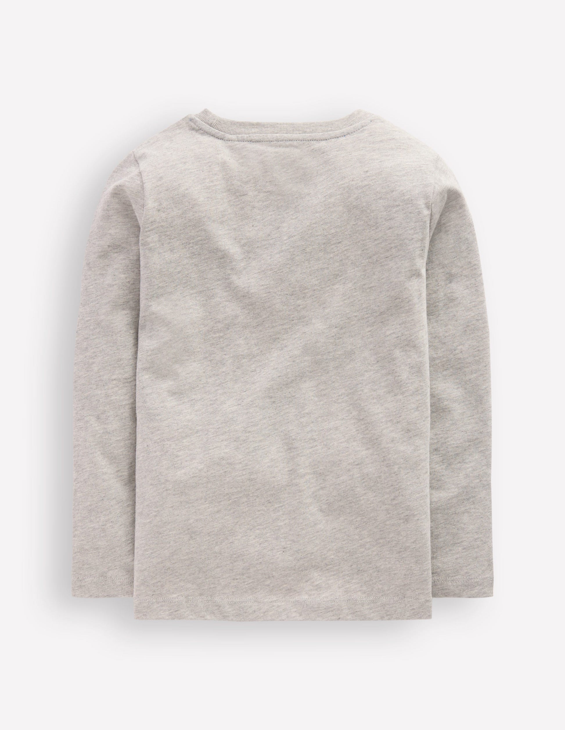 Long Sleeve Printed T-shirt-Grey Marl Tractor-2