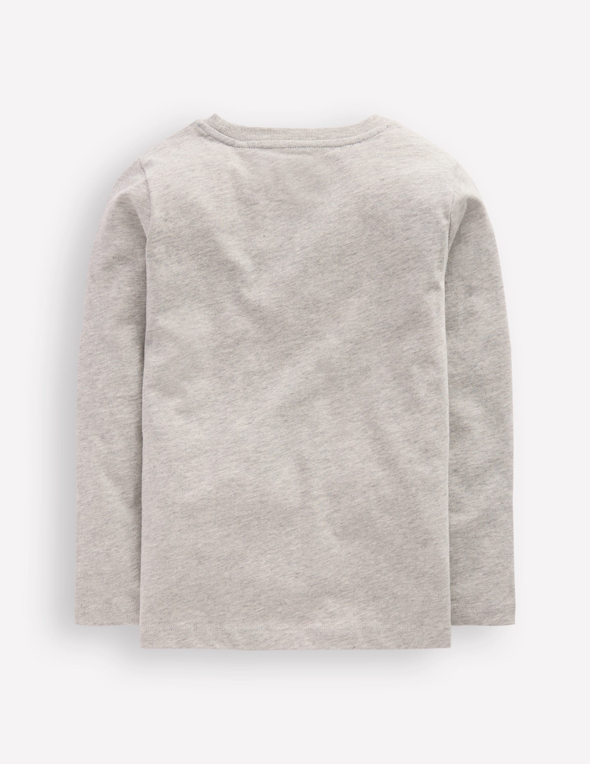 Long Sleeve Printed T-shirt-Grey Marl Tractor - Image 2