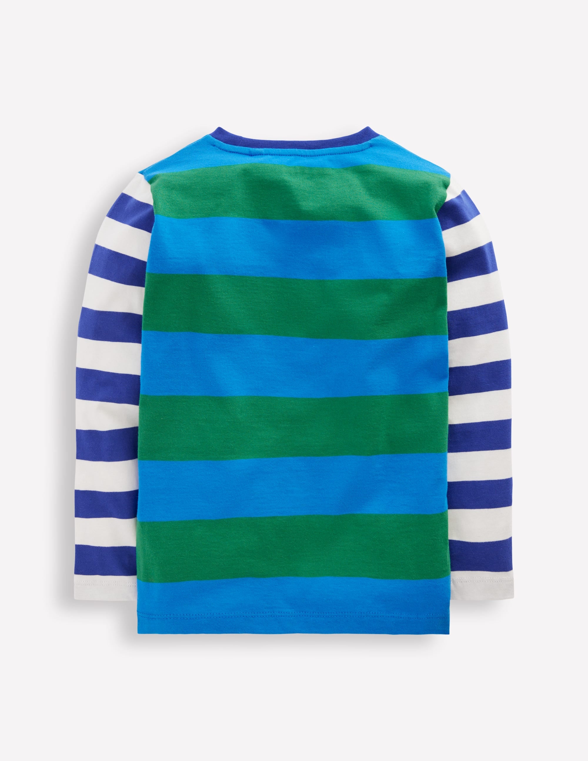 Long Sleeve Hotchpotch T-shirt-Blue/Green/Orange - Image 2