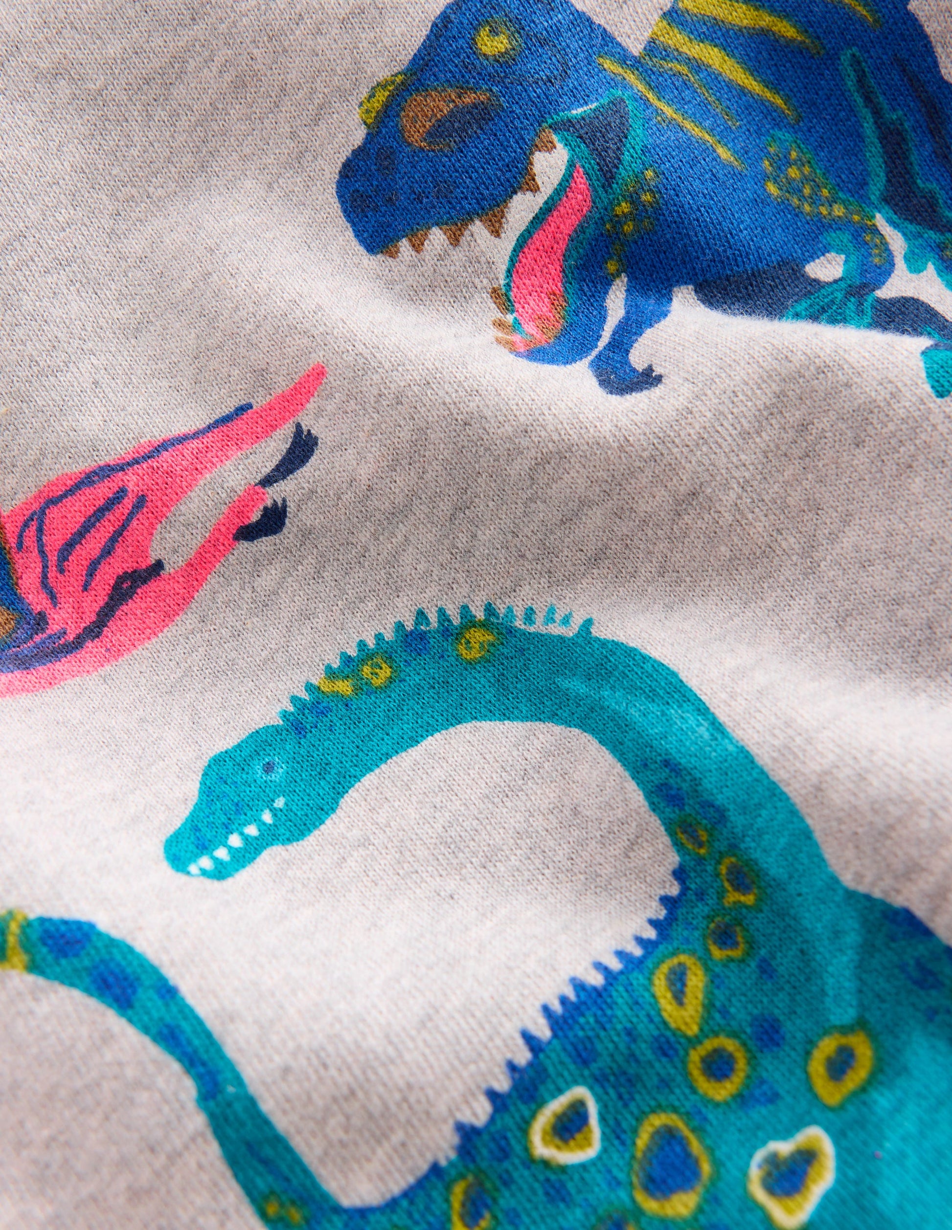 Everyday Printed Sweatshirt-Grey Dinos-4