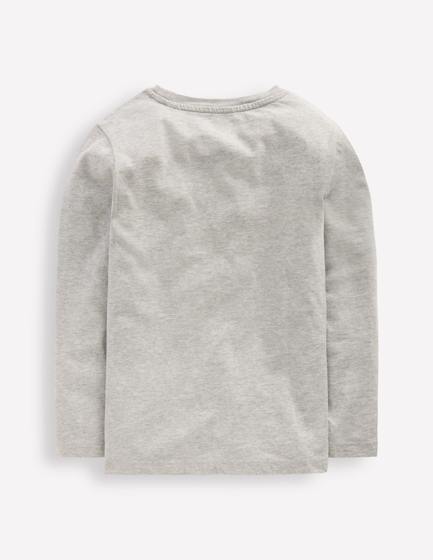 Long Sleeve Appliqué T-shirt-Grey insect