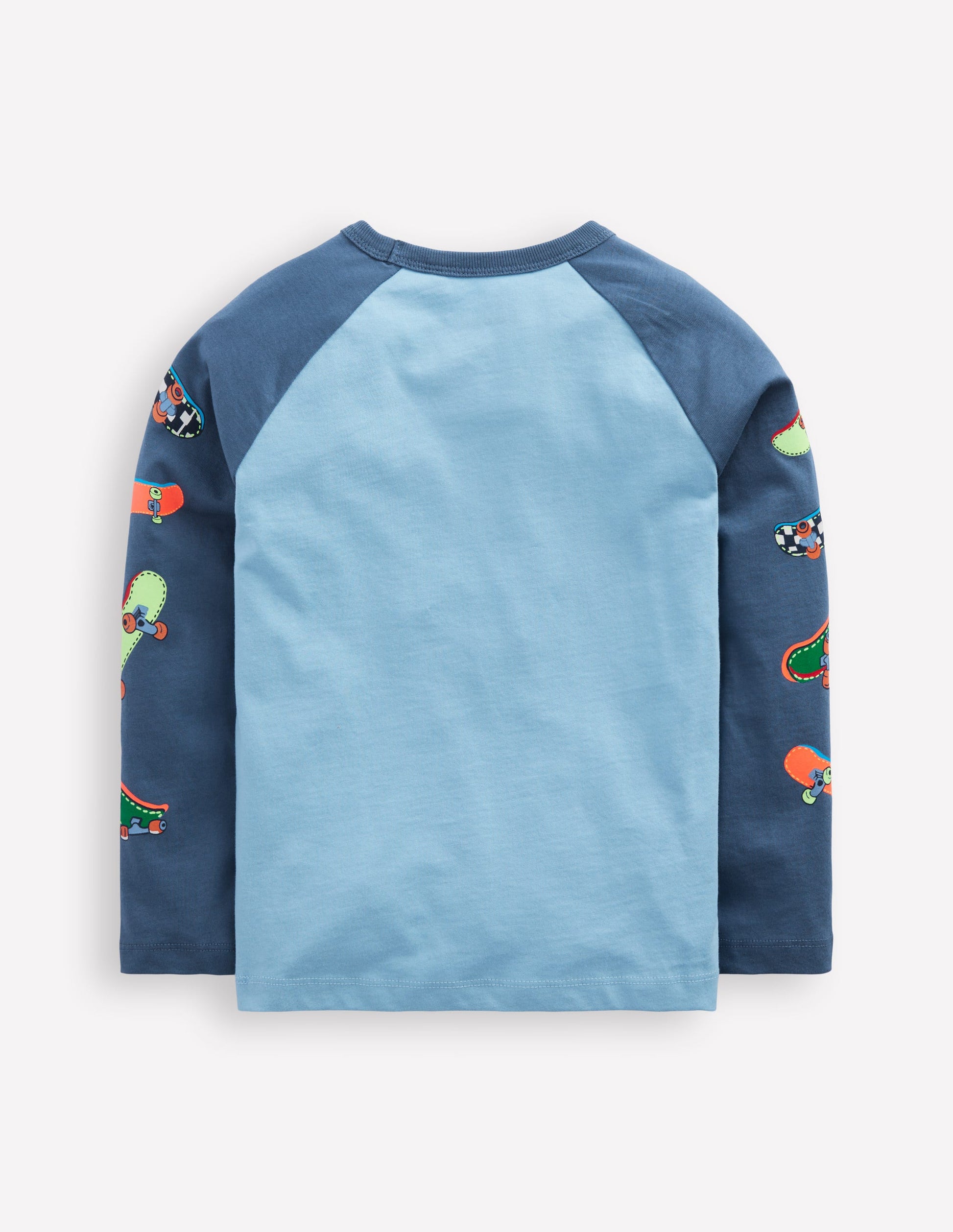 Printed Sleeve Raglan T-shirt-Blue Weekend Skateboards-4