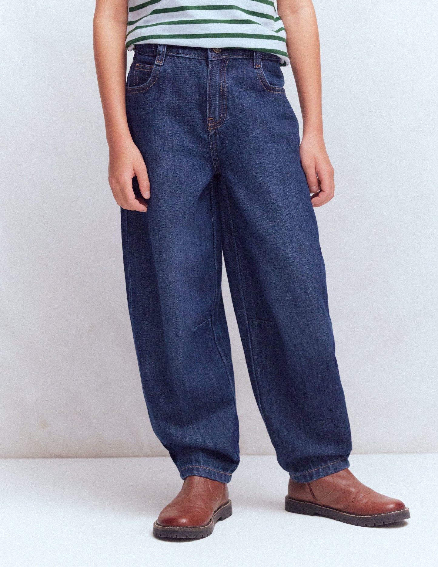 Barrel Jeans-Mid Wash