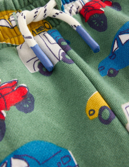 Relaxed Printed Joggers-Willow Green Traffic Jam-3