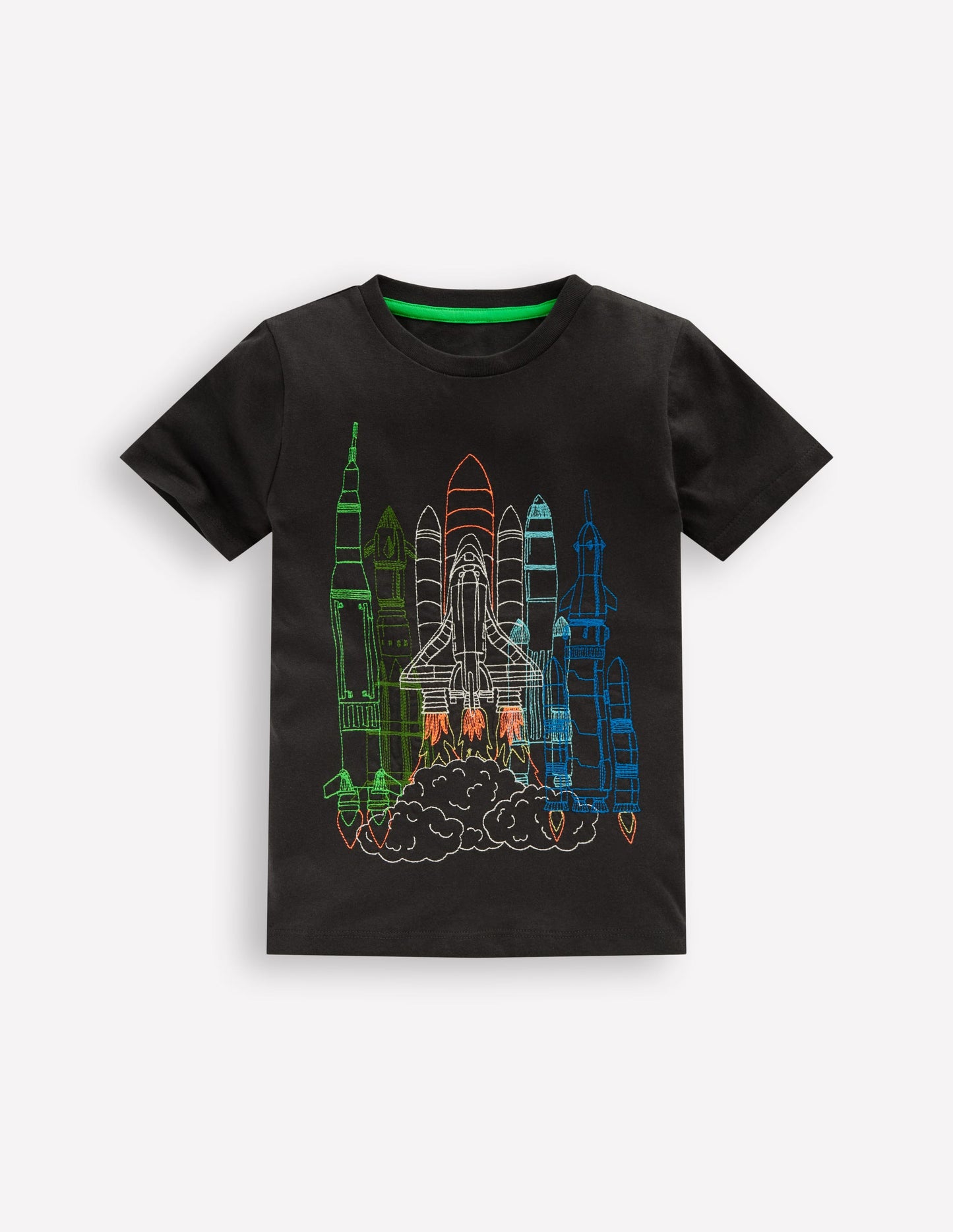 Linear Stitch T-shirt-Shadow Grey Rocket