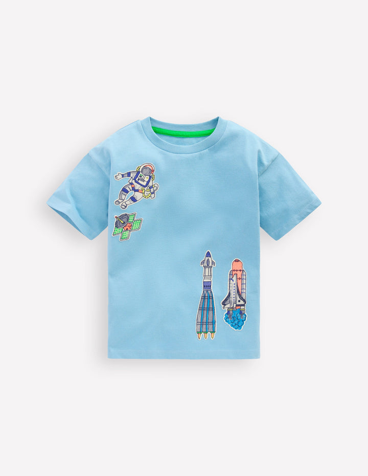 Badge T-Shirt-GLACIER LAKE Outer Space