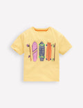 Relaxed Graphic T-shirt-Washed Yellow Skateboards