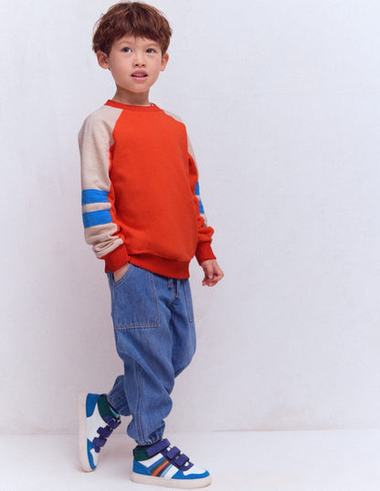 Colourblock Sleeve Sweatshirt-FIESTA COLOURBLOCK-2