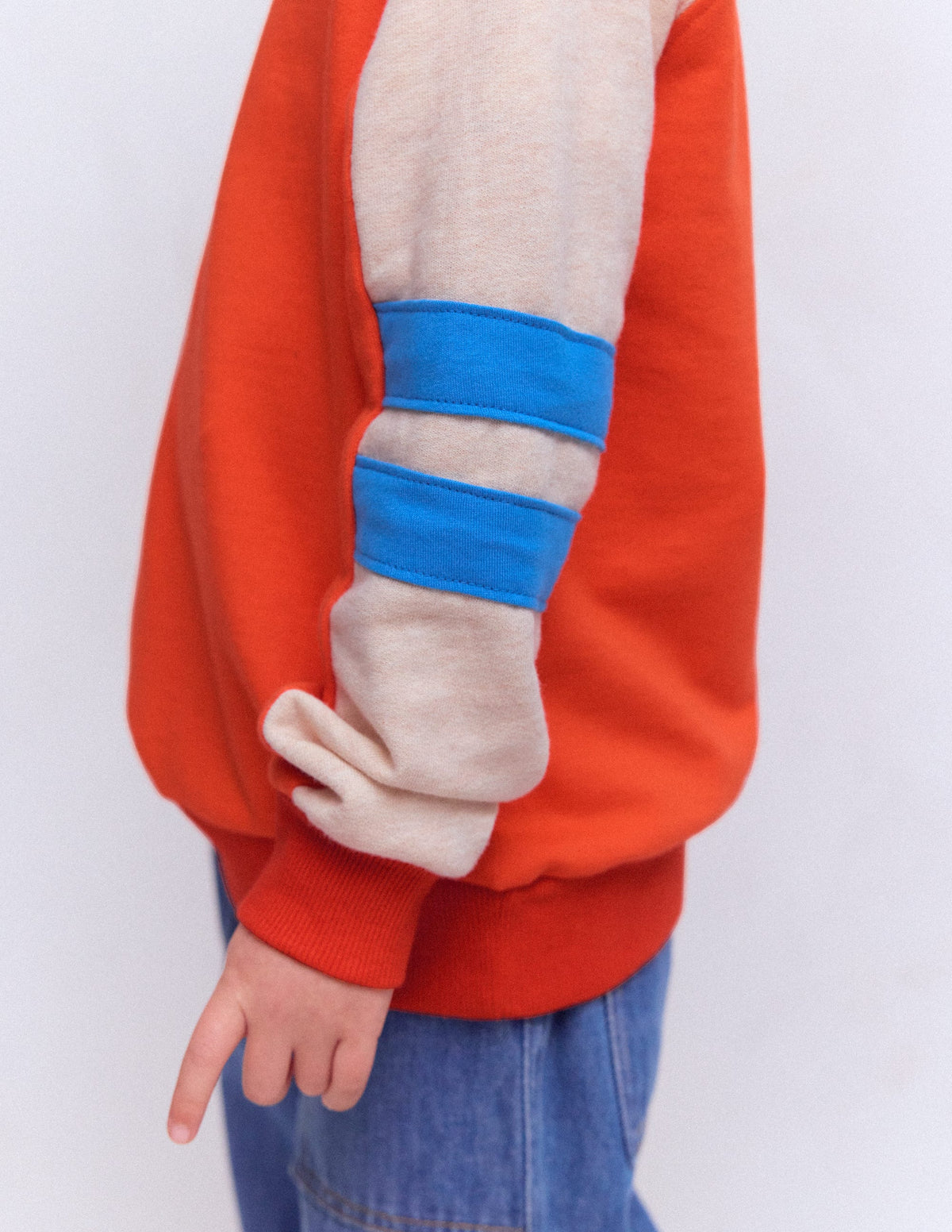 Colourblock Sleeve Sweatshirt-FIESTA COLOURBLOCK - Image 2