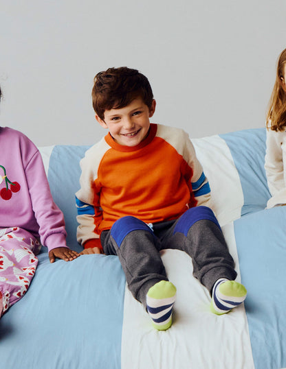 Colourblock Sleeve Sweatshirt-FIESTA COLOURBLOCK-1