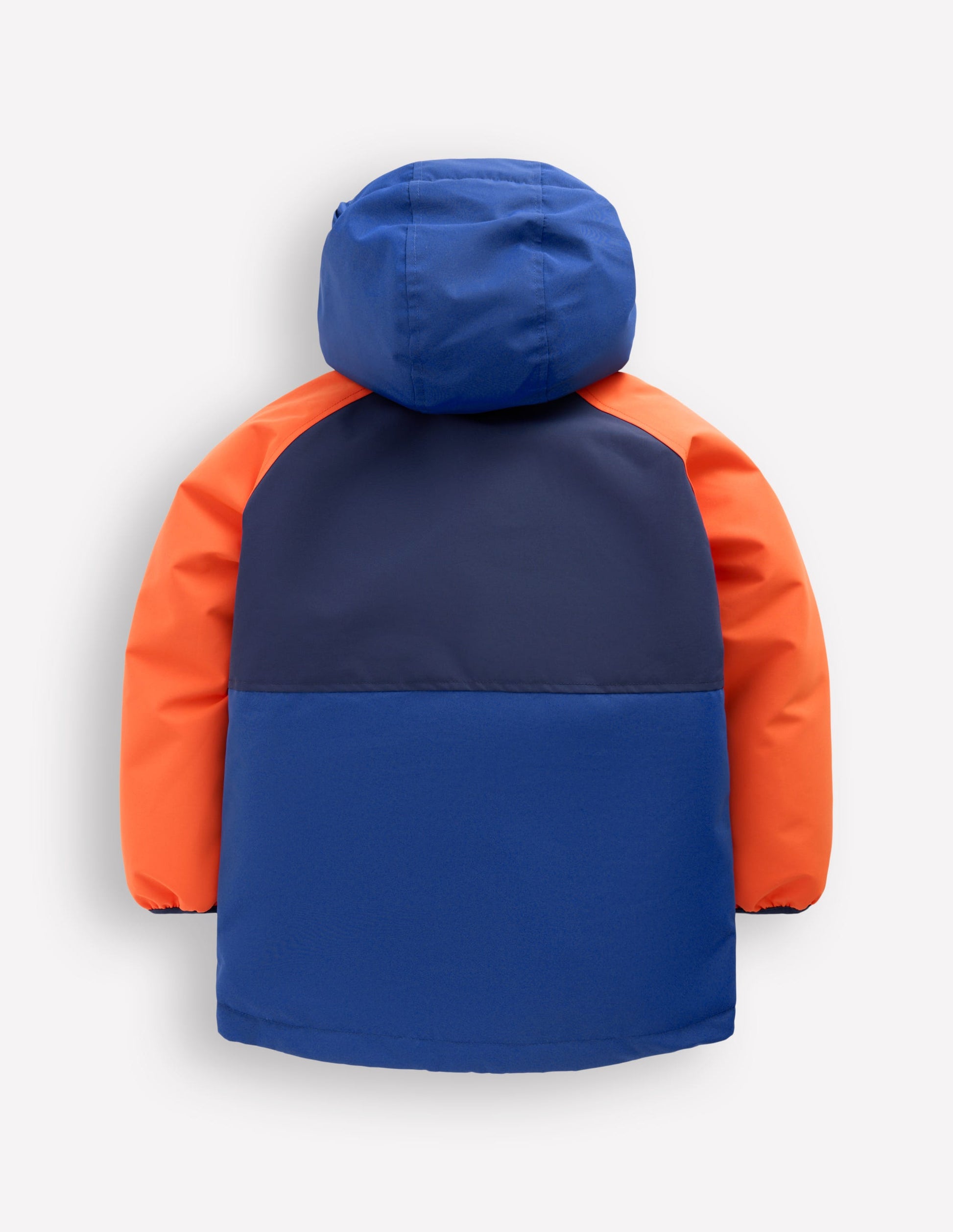 Boys Borg Lined Anorak-Orange Colour Block-5
