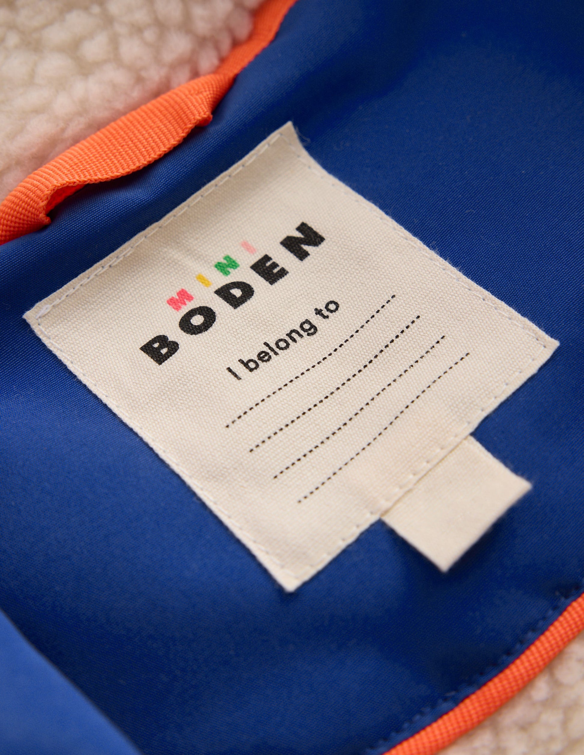 Boys Borg Lined Anorak-Orange Colour Block-7