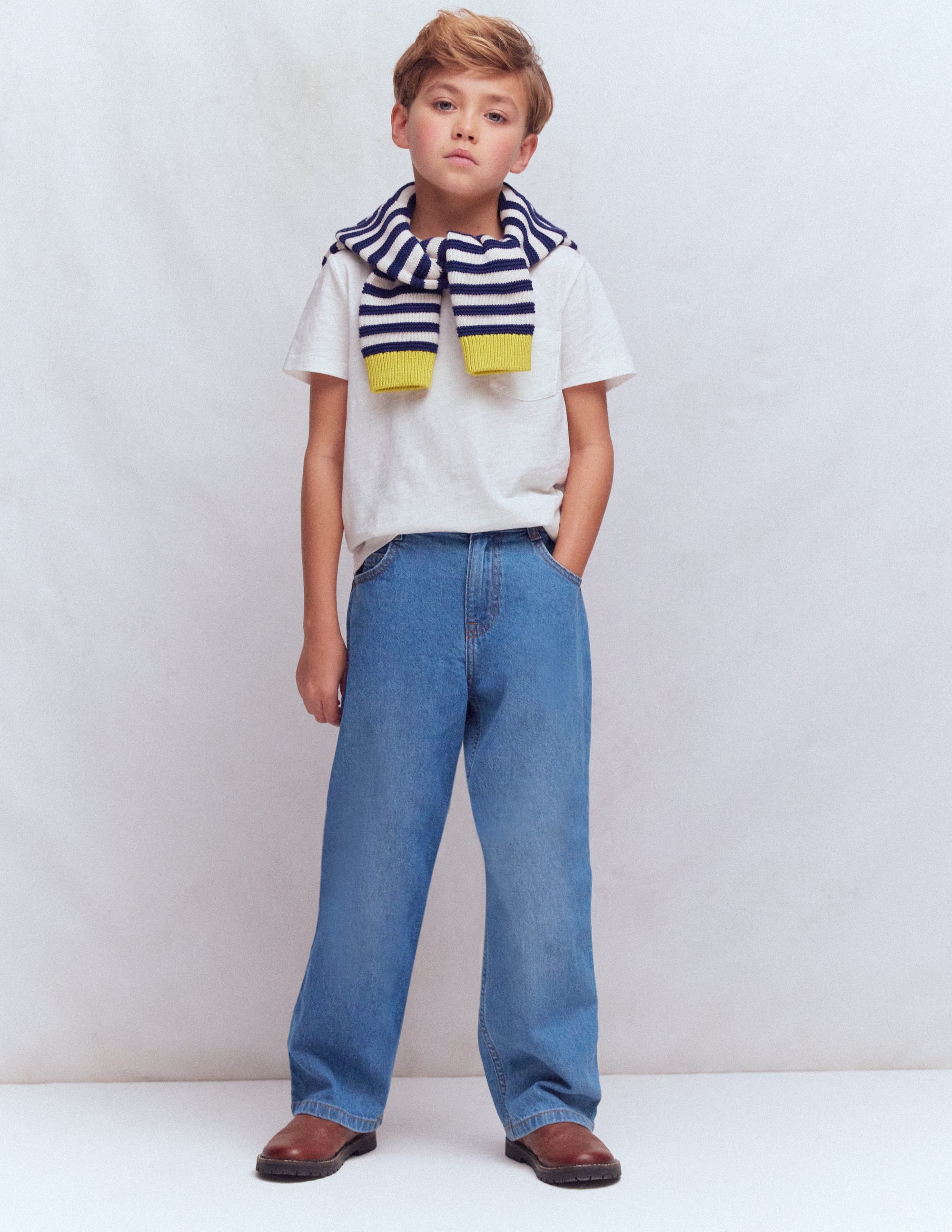 Relaxed Straight Jeans-Mid Wash - Image 1