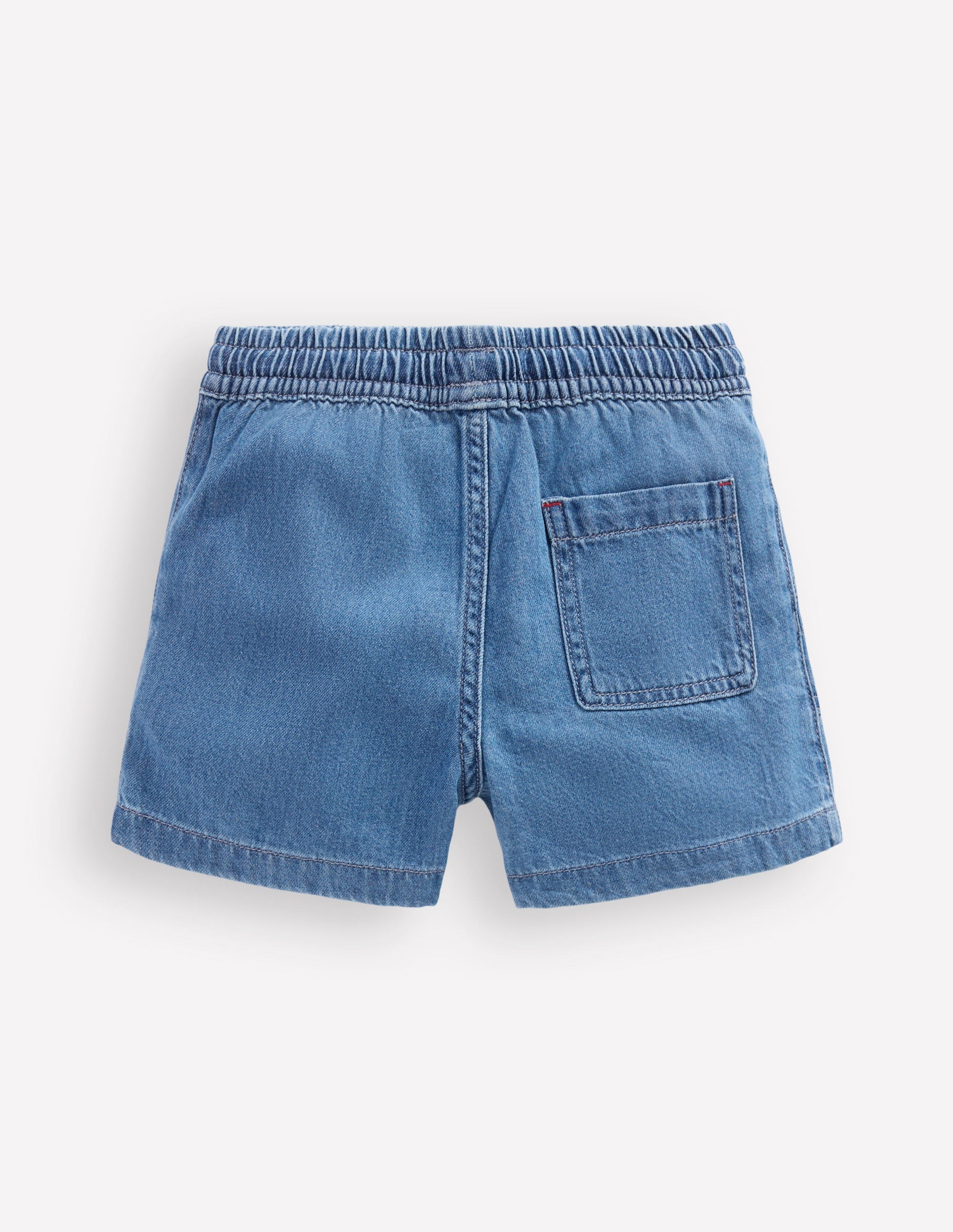 Soft Denim Shorts-Denim-3