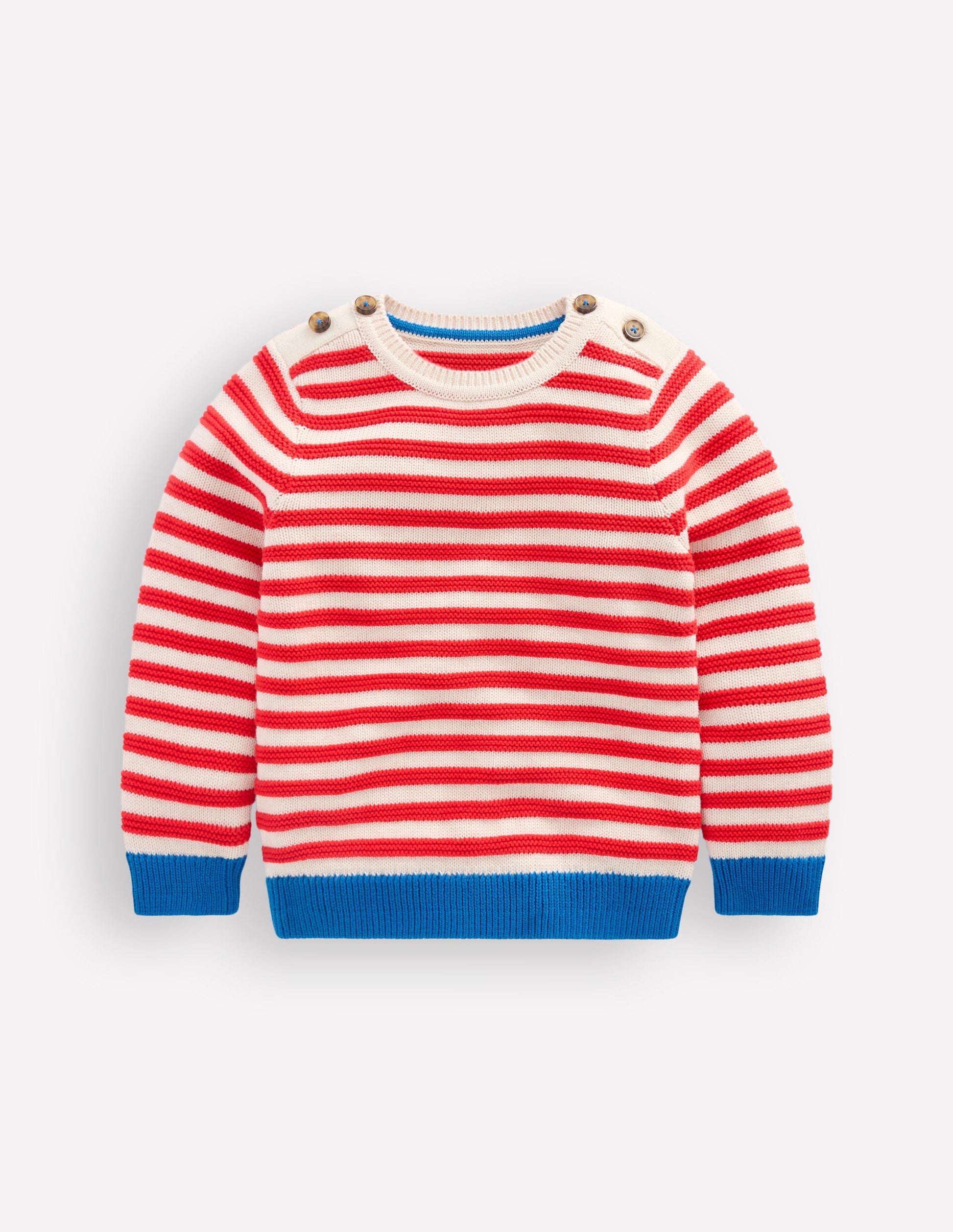 Chunky Jumper-High Risk Red/Ecru Marl Stripe-4