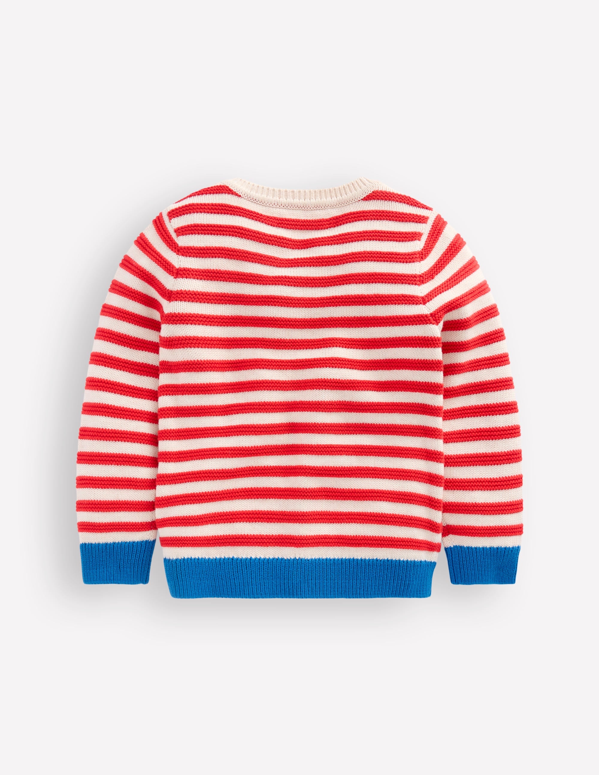 Chunky Jumper-High Risk Red/Ecru Marl Stripe - Image 5