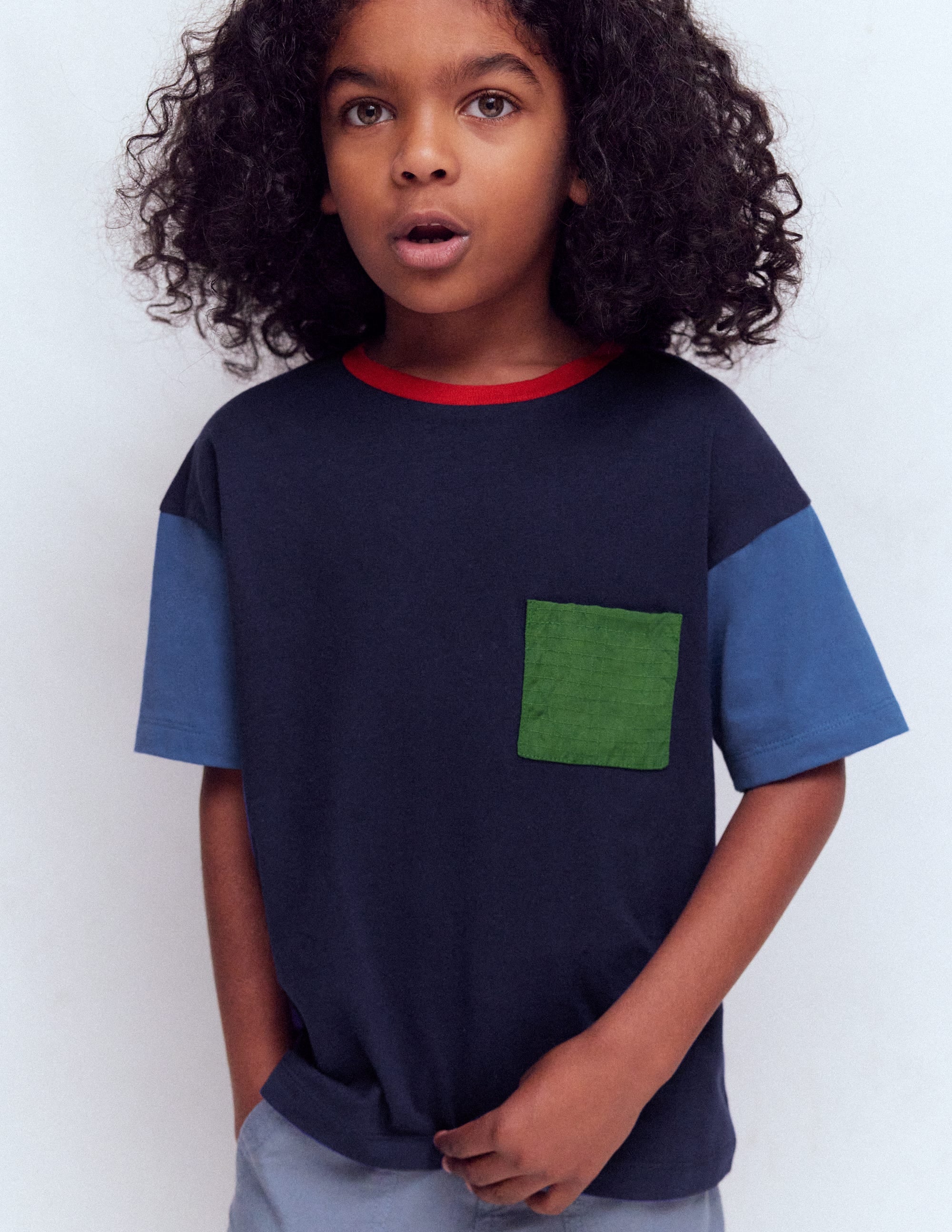 Relaxed Ripstop Pocket T-shirt-Delft/Artichoke/Medieval - Image 1
