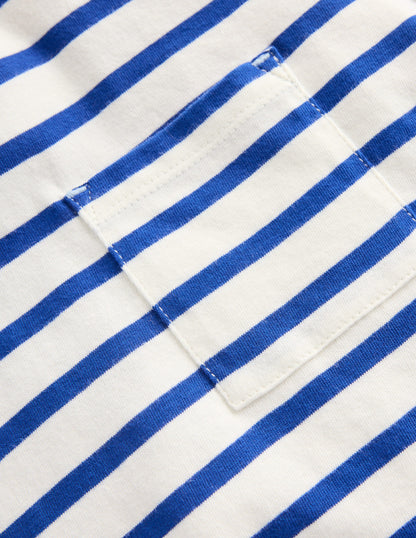 Double Layer T-shirt-Bright Blue/Ivory-3