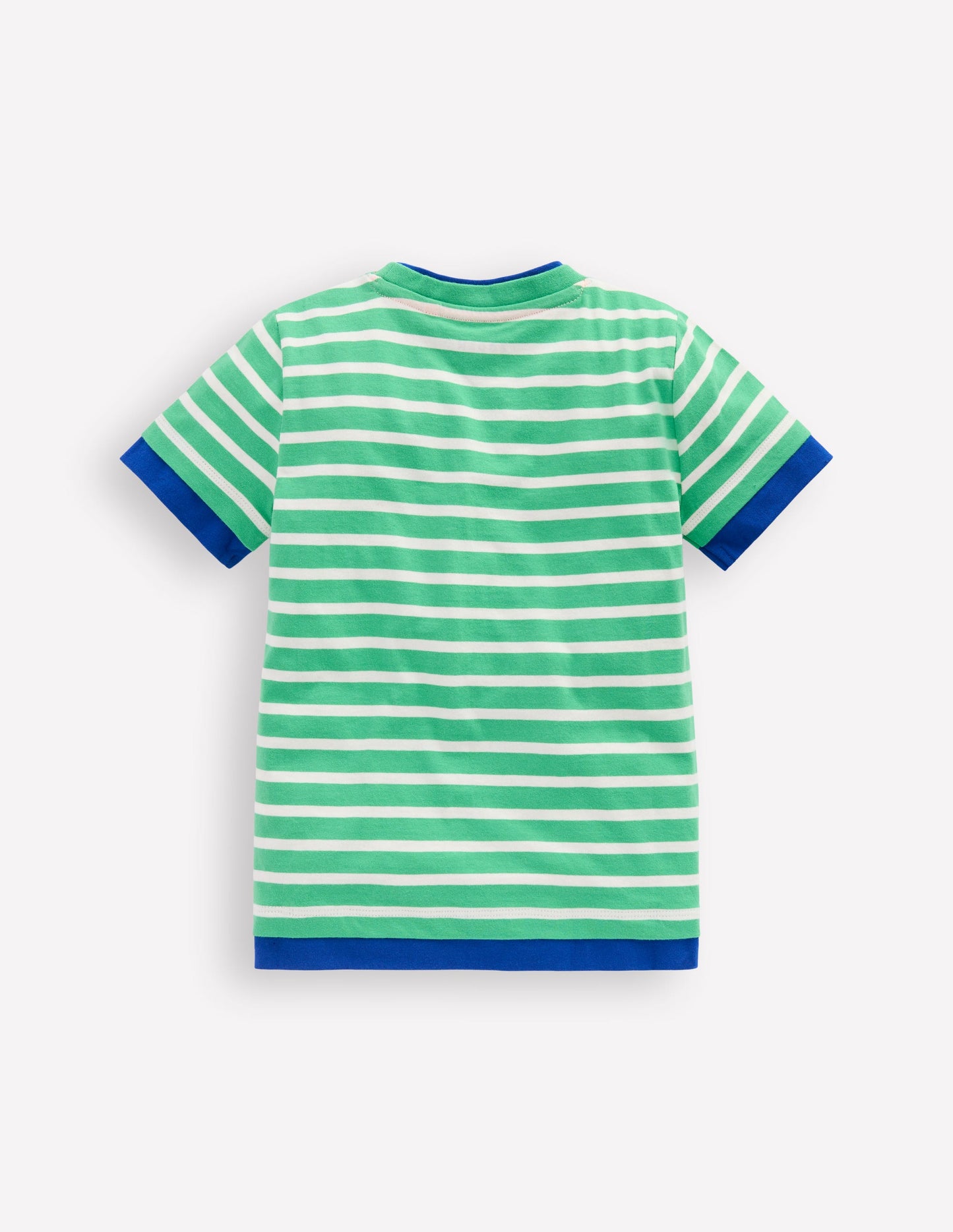 Double Layer T-shirt-Pea Green/Ivory