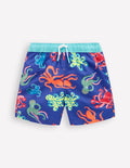 Swim Shorts-Sapphire Blue Octopus