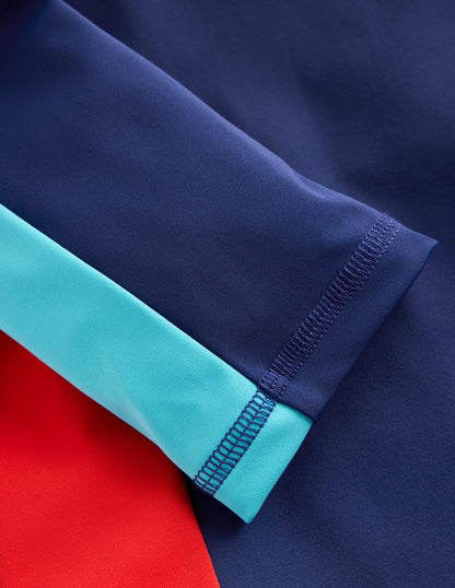 Sun Safe Col Block Rash Vest-Mazarine Blue-3