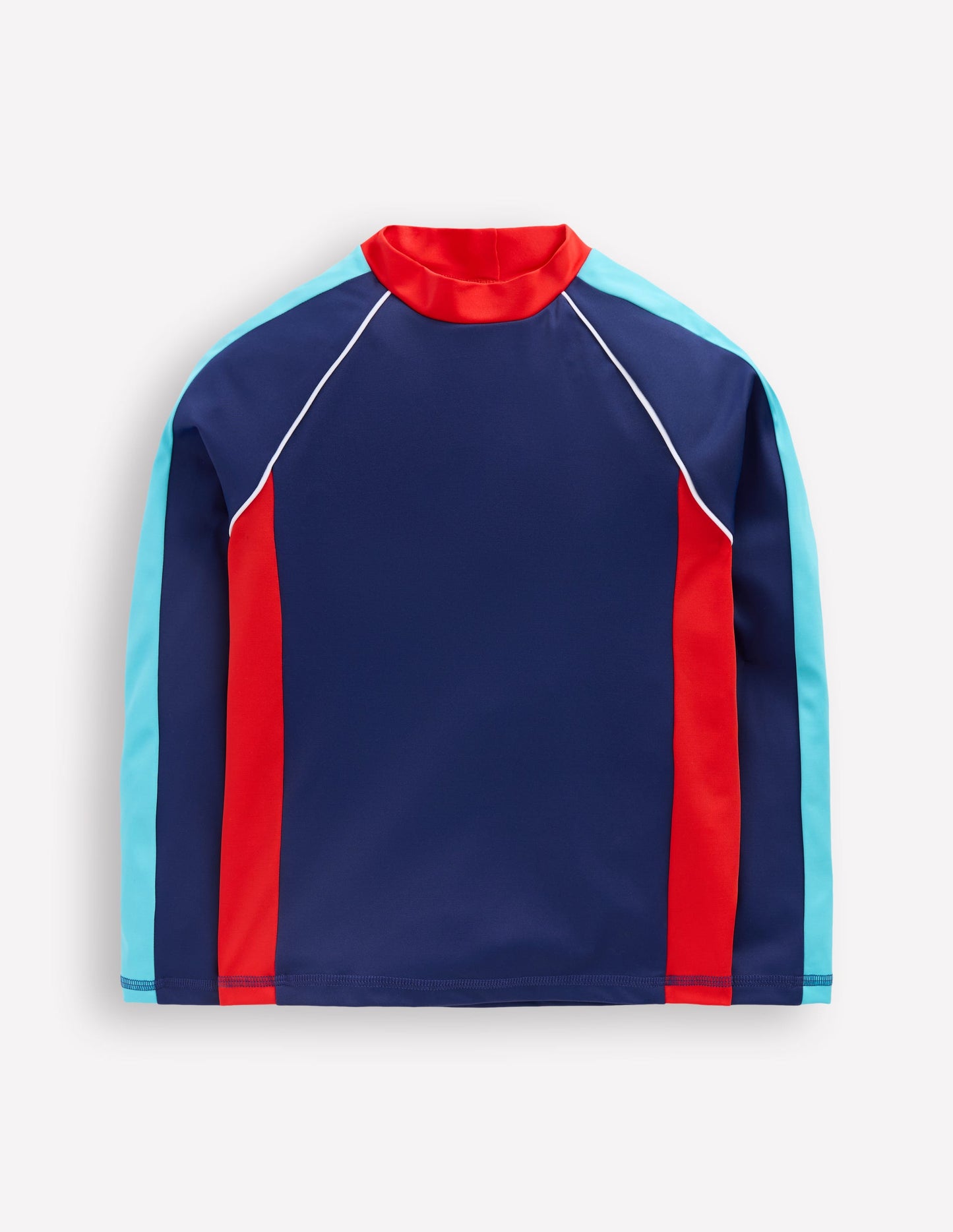 Sun Safe Col Block Rash Vest-Mazarine Blue