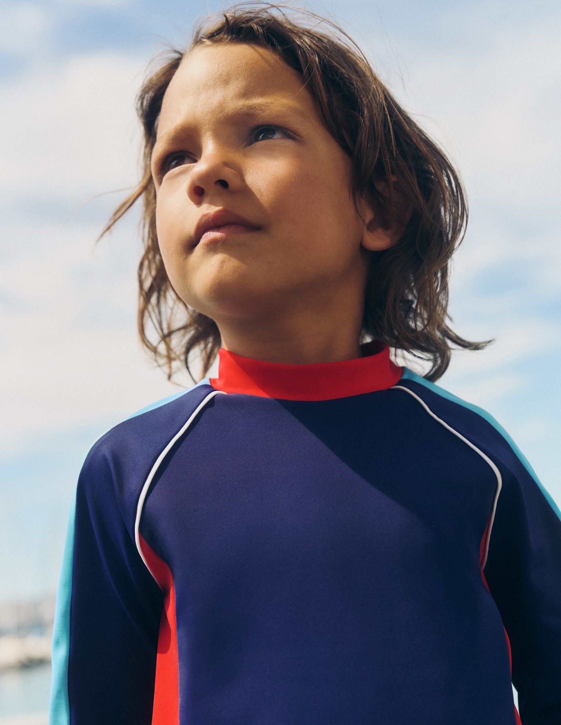 Sun Safe Col Block Rash Vest-Mazarine Blue-4