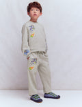 Badge Joggers-Grey Space