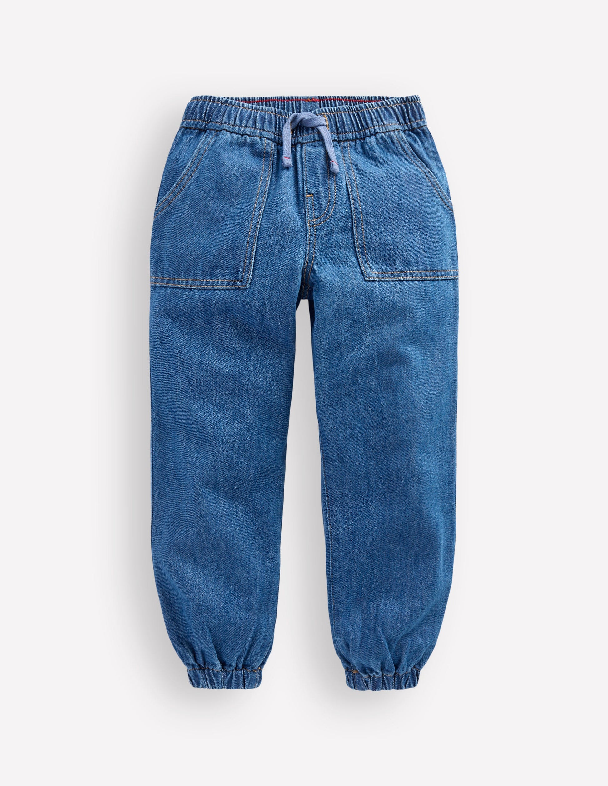 Pull-on Cuffed Jeans-Mid Vintage-6