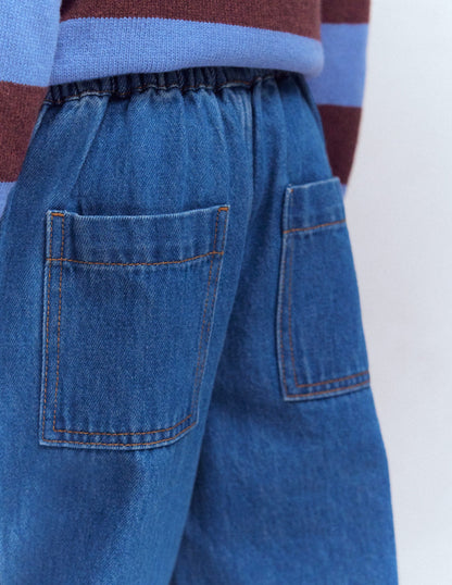 Pull-on Cuffed Jeans-Mid Vintage-2