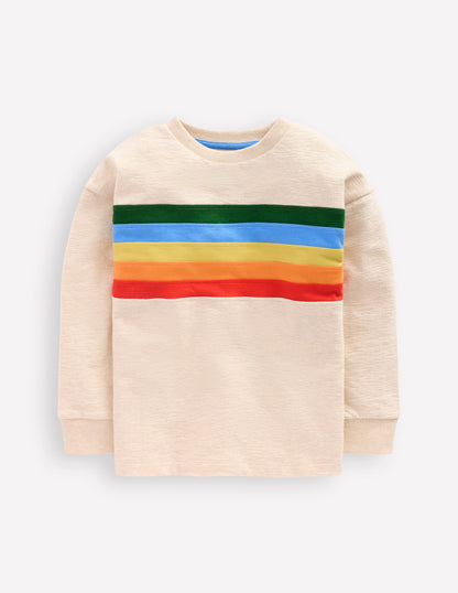 Relaxed Mid-weight T-shirt-Oatmeal Marl-3