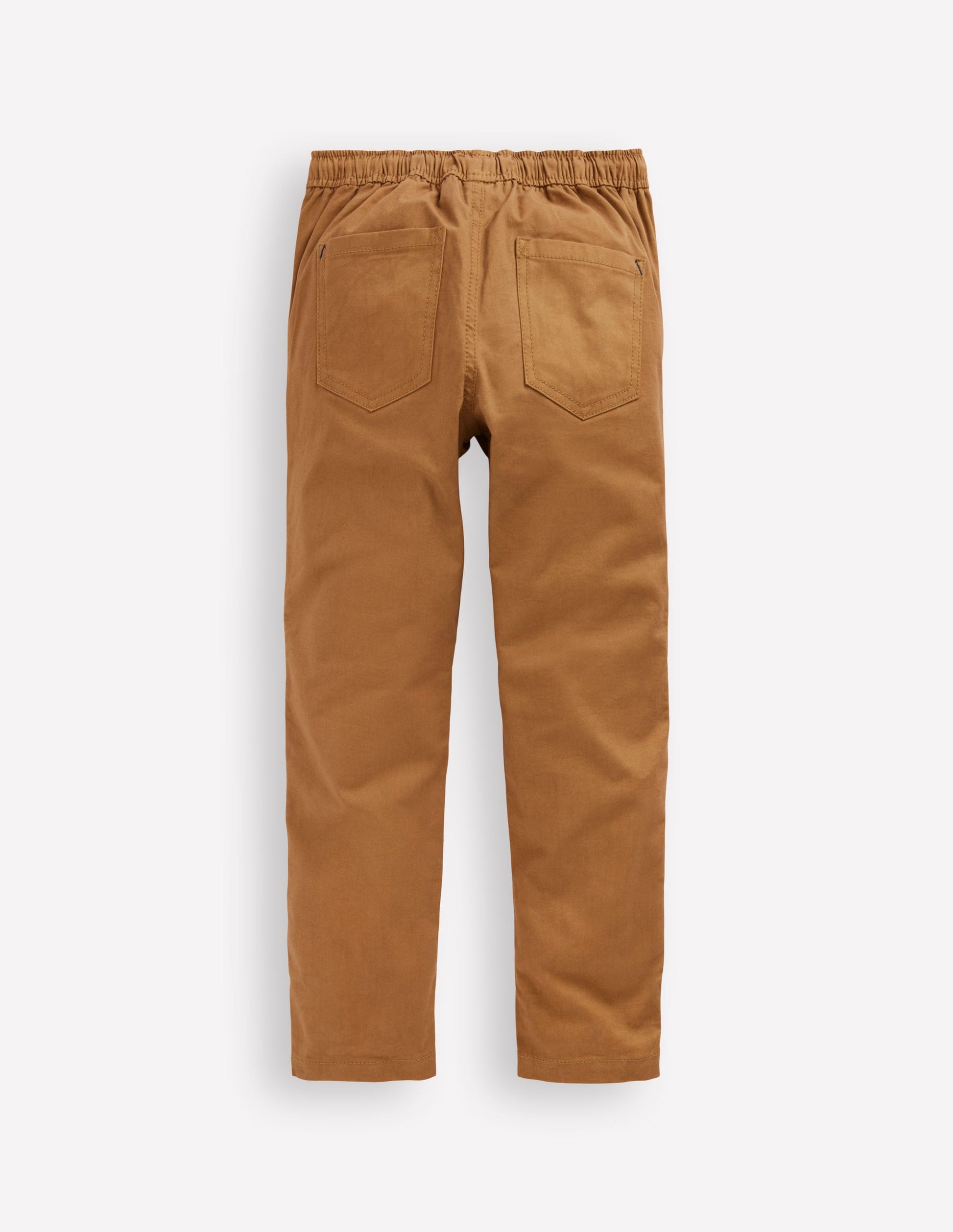Slim Pull-on Trousers-Butterscotch Brown-6