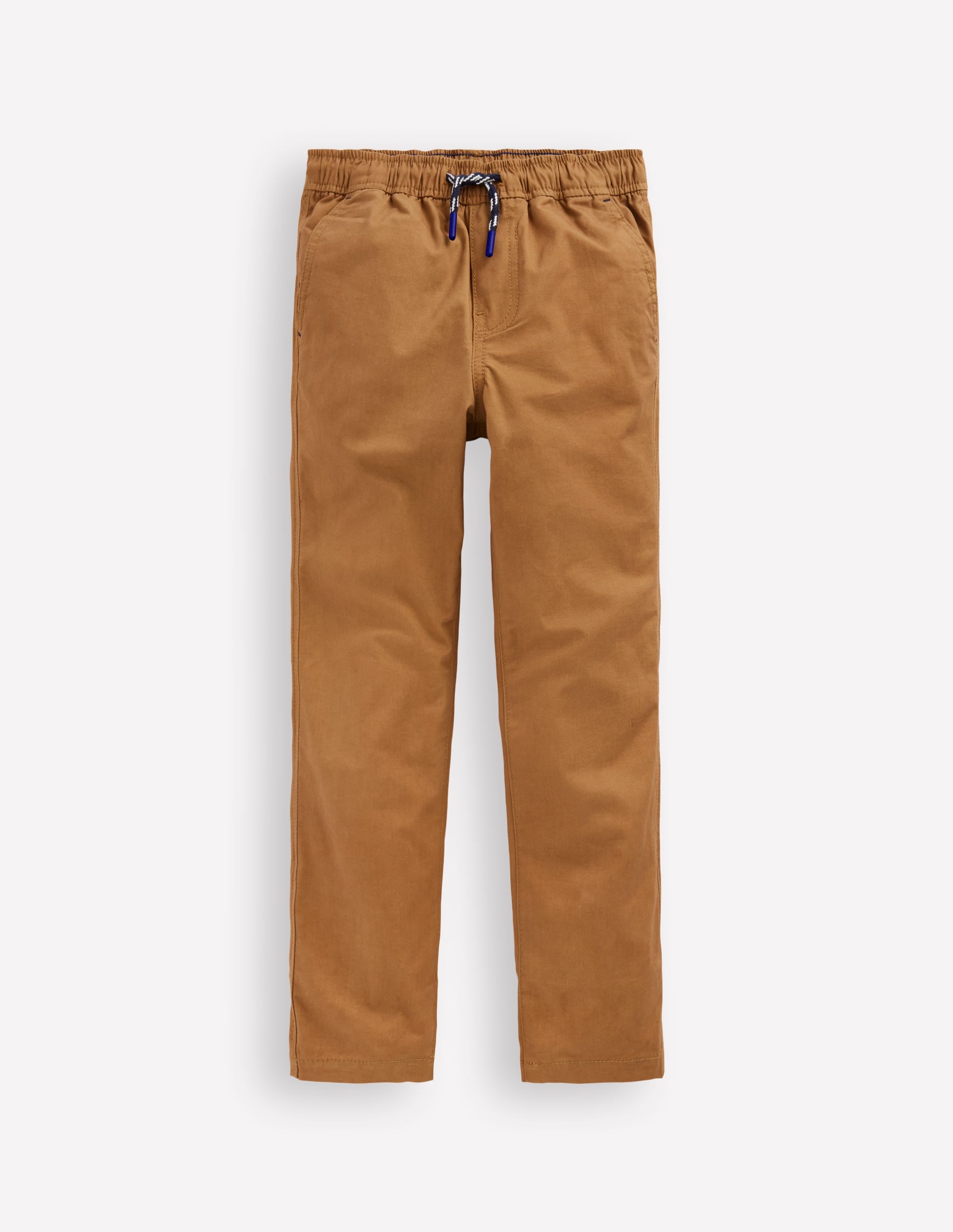 Slim Pull-on Trousers-Butterscotch Brown - Image 3