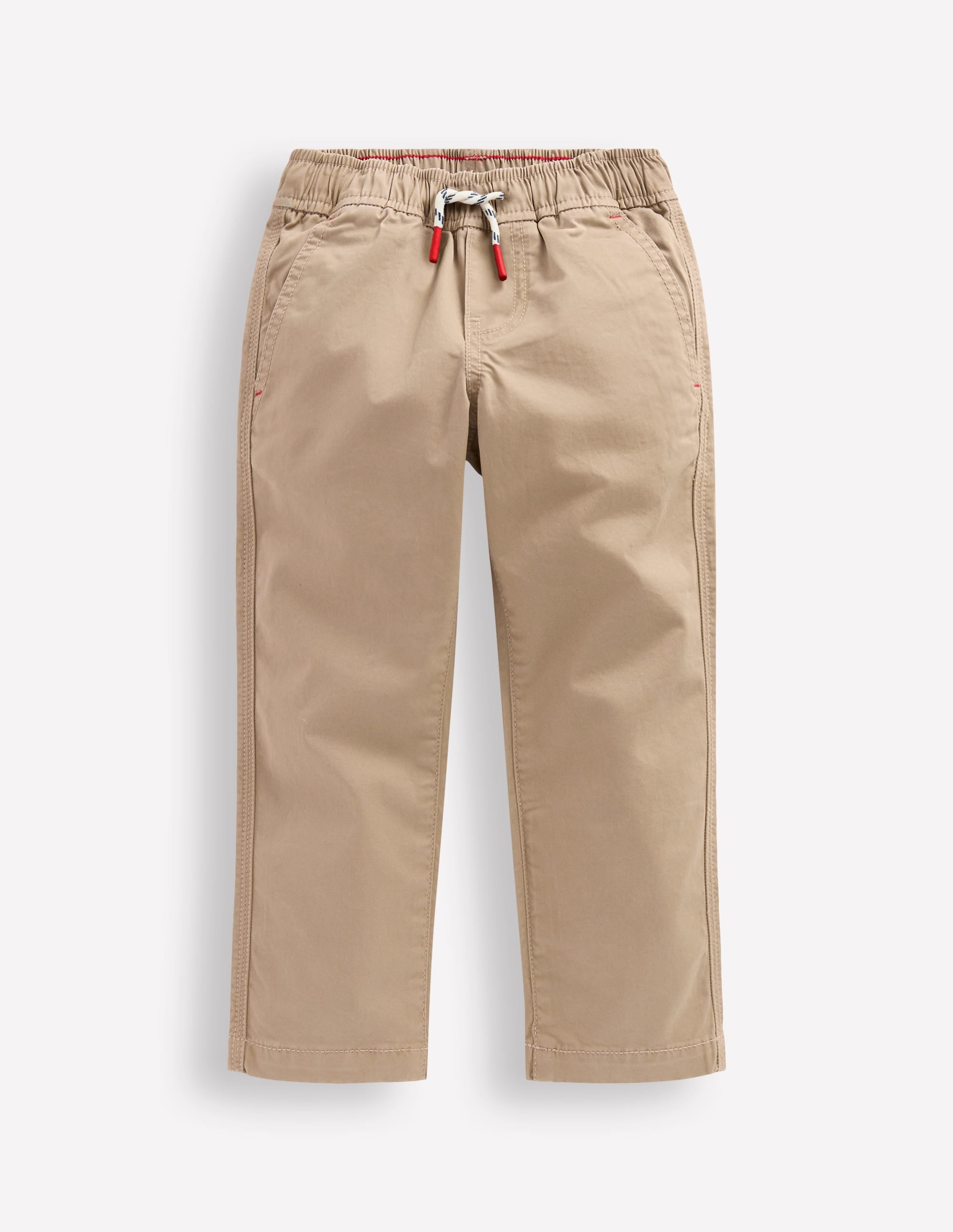 Slim Pull-on Trousers-Greige - Image 5