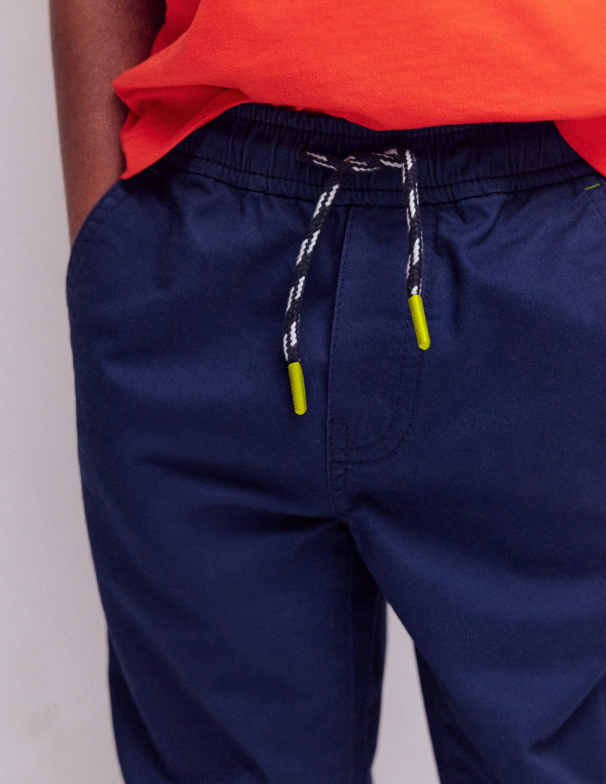 Slim Pull-on Trousers-College Navy-2