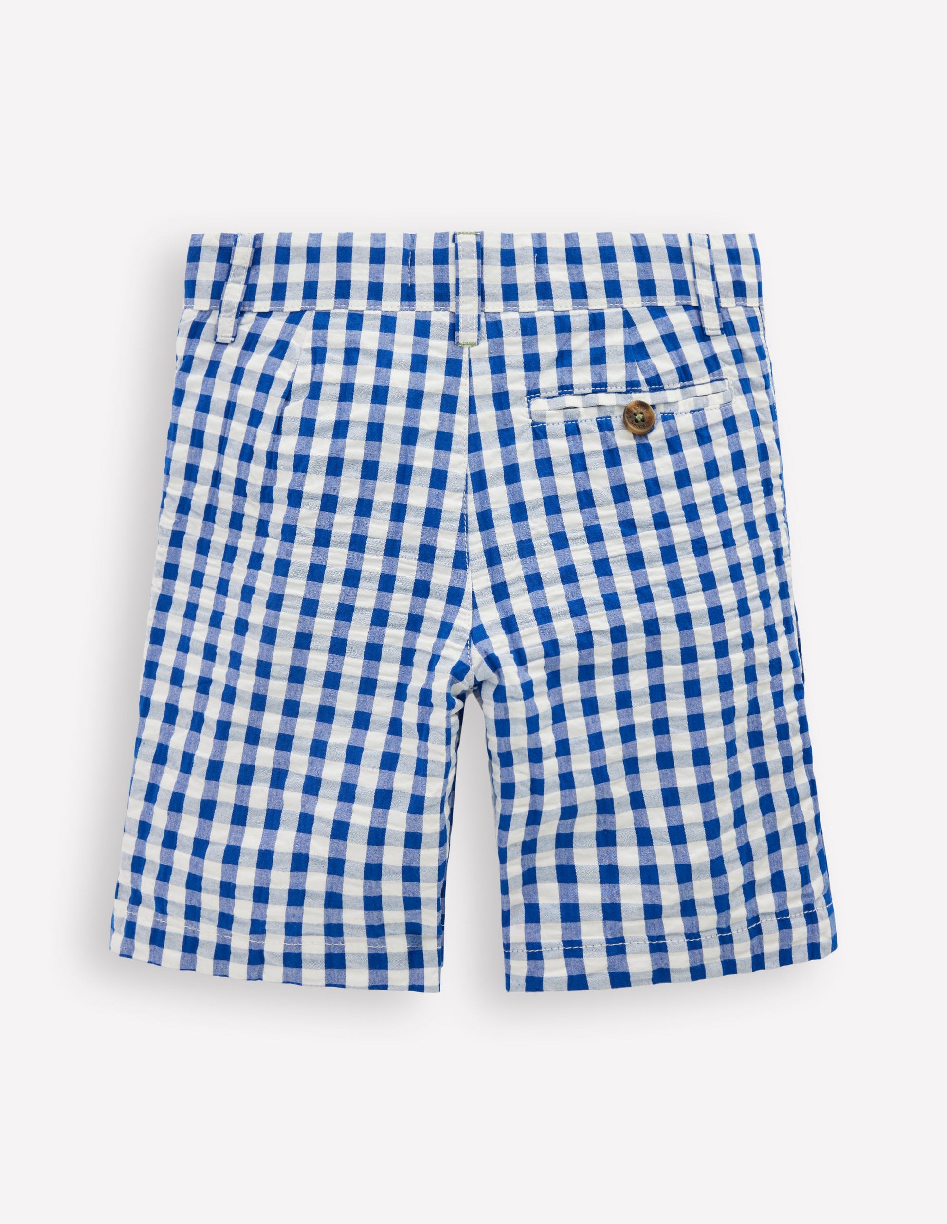 Textured Shorts-Blue Gingham-2