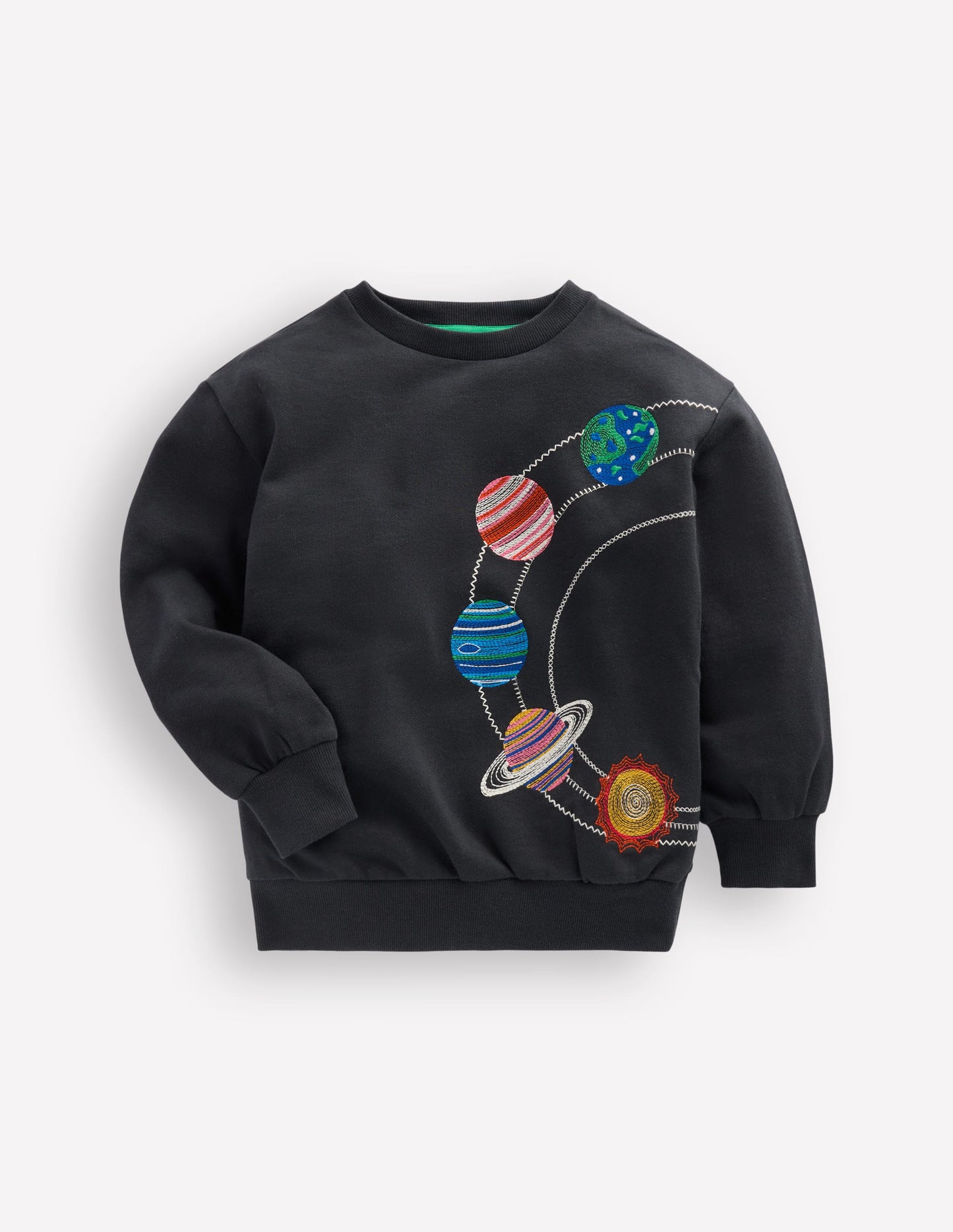Embroidered Sweatshirt-Shadow Grey Space