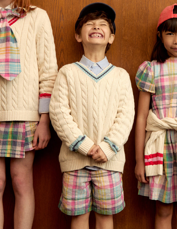 Madras Check Shorts-Madras Check