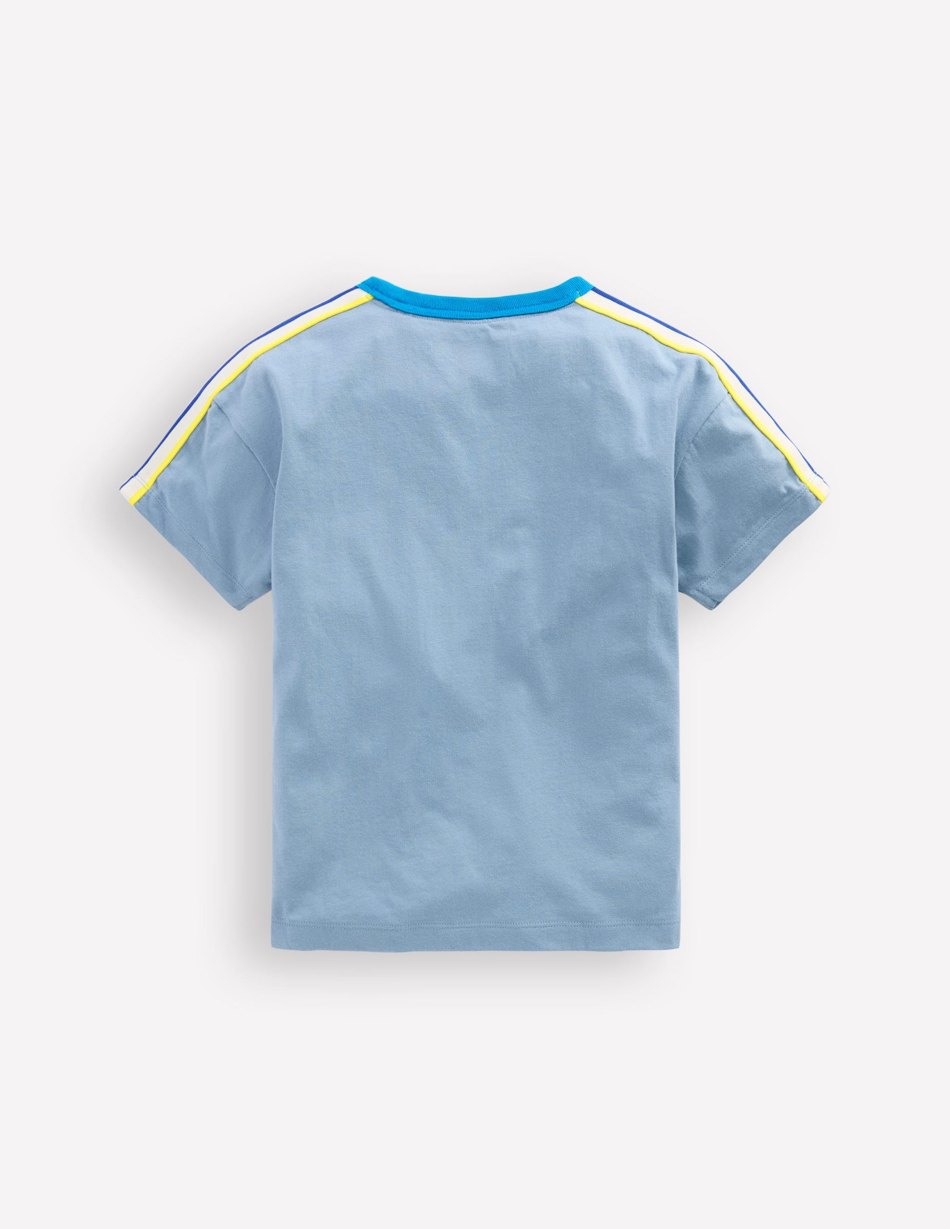 Relaxed Rainbow Tape T-shirt-Regatta Blue-2