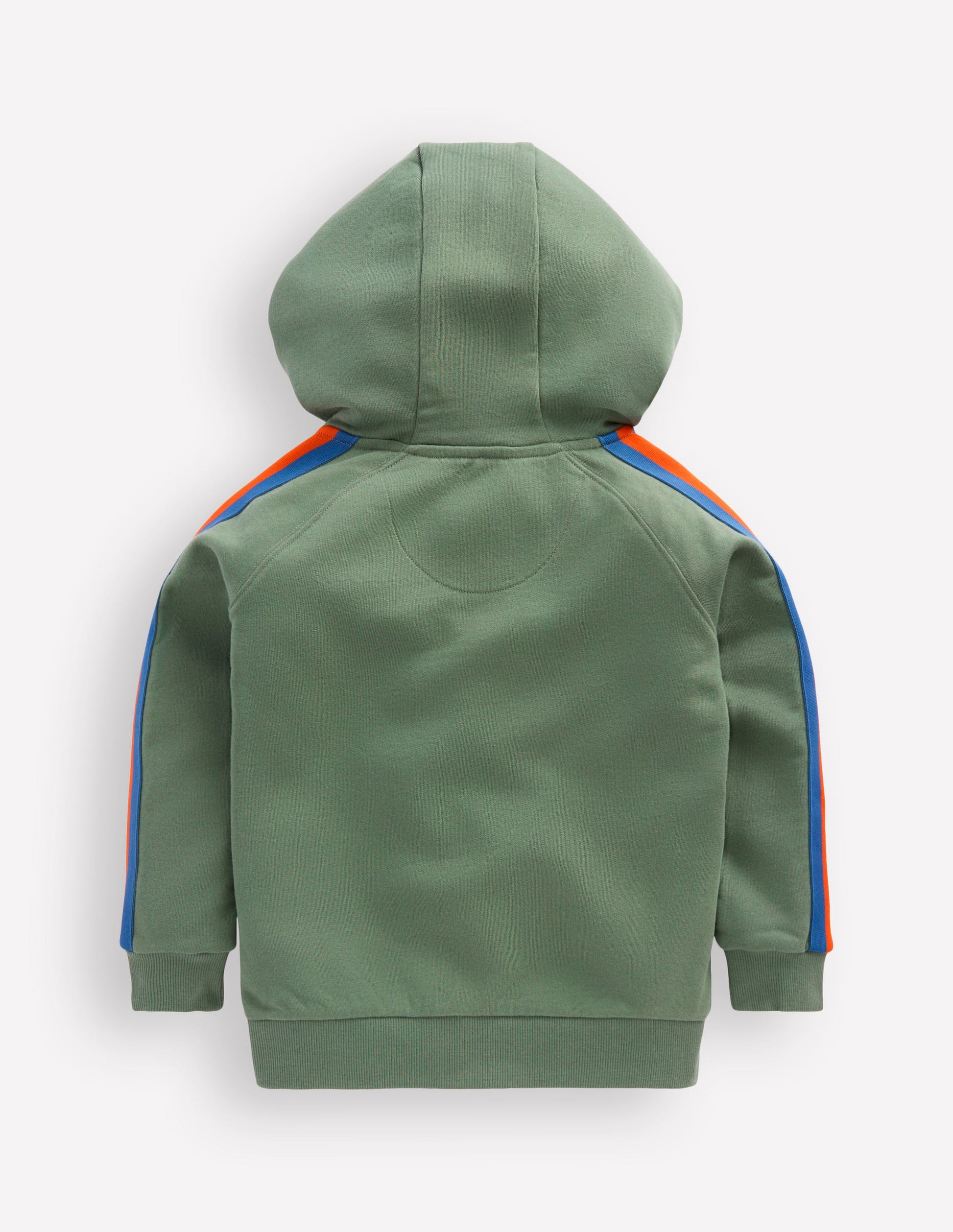 Raglan Zip-through Hoodie-Bottle Green-2