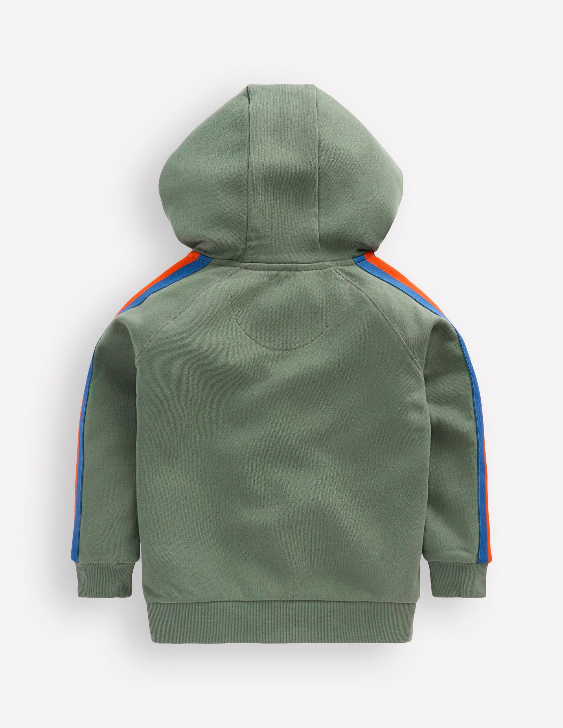 Raglan Zip-through Hoodie-Bottle Green-3
